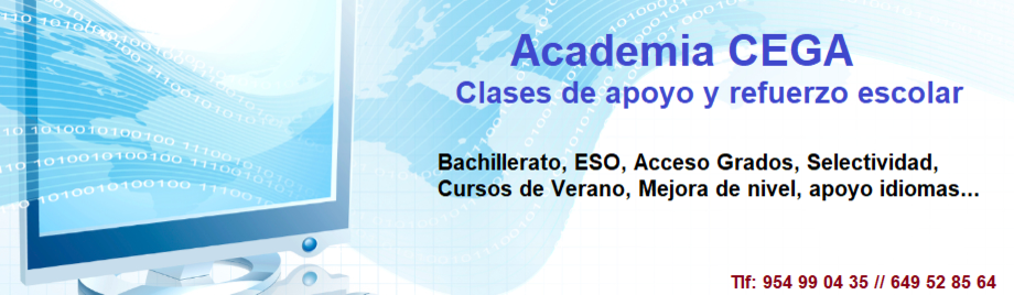 Academia CEGA Sevilla. Clases de apoyo y refuerzo escolar.